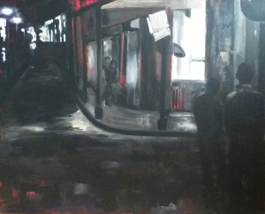 By night, another street, acrylique sur toile, 2014